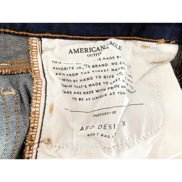 American Eagle Outfitters Destroyed Blue Jegging Jeans Size 2 - Picture 7 of 8